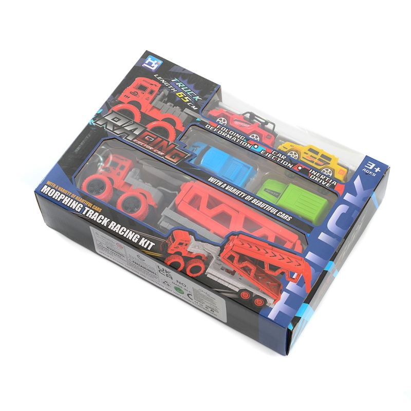 Детска играчка - Камион с 4 броя коли - 56986 Детска играчка - Камион с 4 броя коли - 56986 - За момче