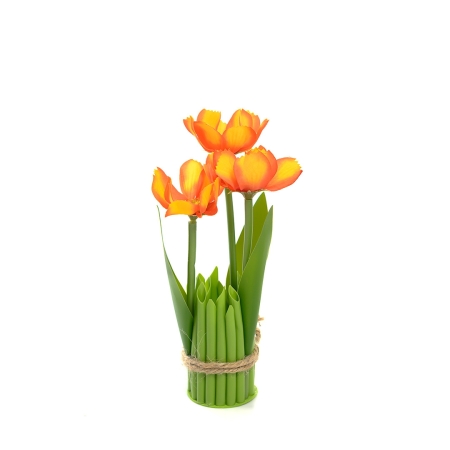 Изкуствени цветя в кашпа - 50381.