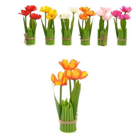 Изкуствени цветя в кашпа - 50381.