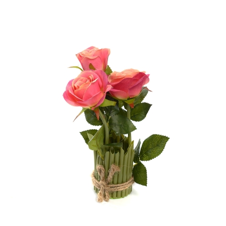 Изкуствени Рози в кашпа - 50383