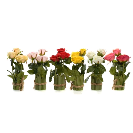 Изкуствени Рози в кашпа - 50383