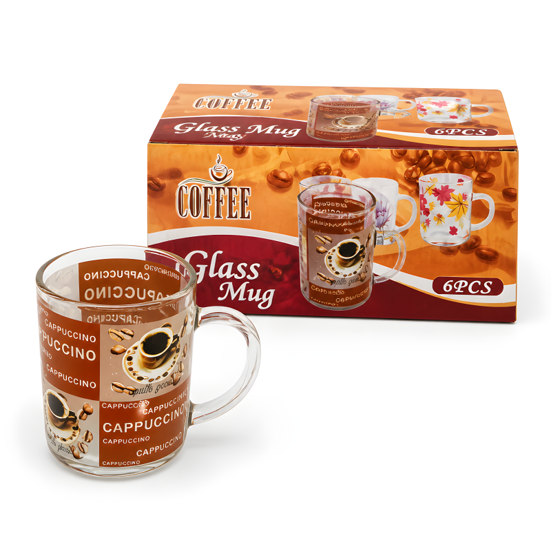 Чаши за кафе с дръжка - Coffee - 6 броя - Н: 8см - 72526: Чаши за кафе с дръжка - Coffee - 6 броя - Н: 8см - 72526: - Кухненски принадлежности
