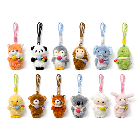 Ключодържател - плюшена играчка - животни - 28см - 57134