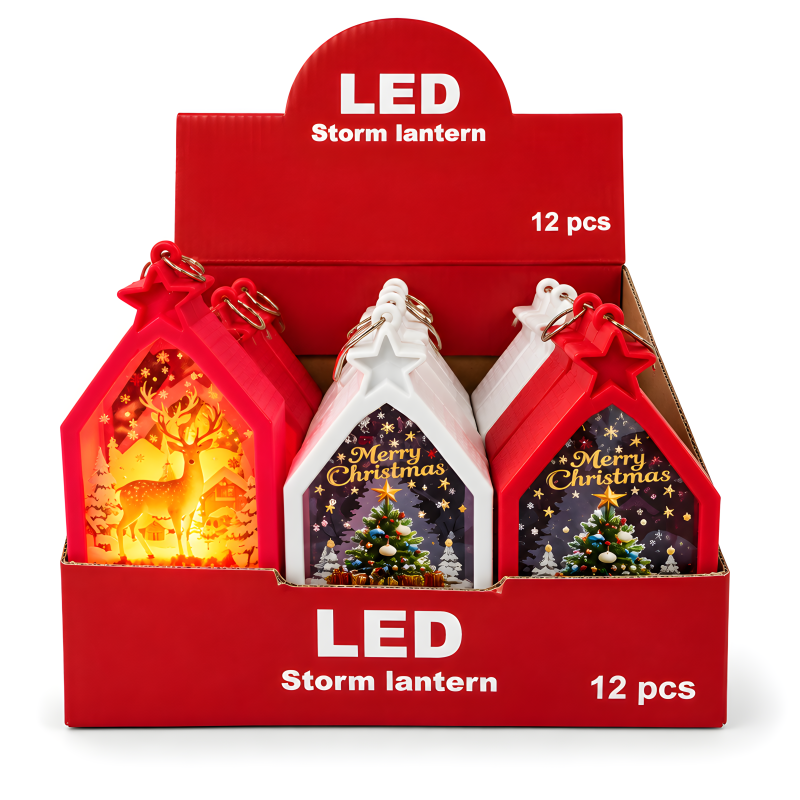 Декоративна LED коледен фенер - 3AG10 - 55608 - Коледни