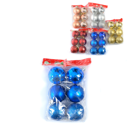 Коледни топки- 6х5см - 54203 - 