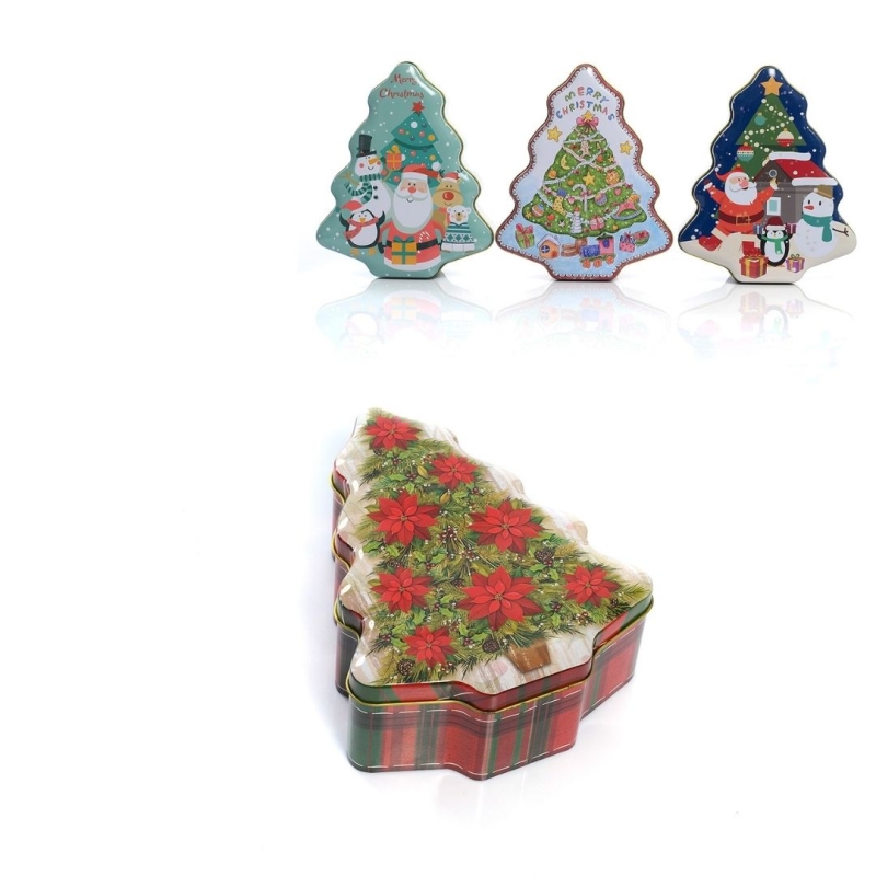 Кутия за подаръци - Елха - 18х15х4см - 54365 - 