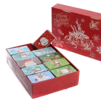 Кутия за подаръци - Коледни мотиви - 9х7х3см - 54370 Кутия за подаръци - Коледни мотиви - 9х7х3см - 54370 -