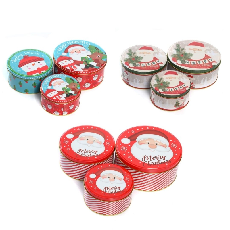 Кутии за подаръци - 3 броя - ф20см - 54374 - 
